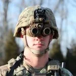 Das Nachtsichtsystem Enhanced Night Vision Goggle – Binocular (ENVG-B)-Systeme von Elbit Systems.