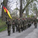 Gedenkmarsch 13K3-Marsch im Jahr 2023 am Standort Bückeburg durch Reservisten. (Foto- Reservistenverband)