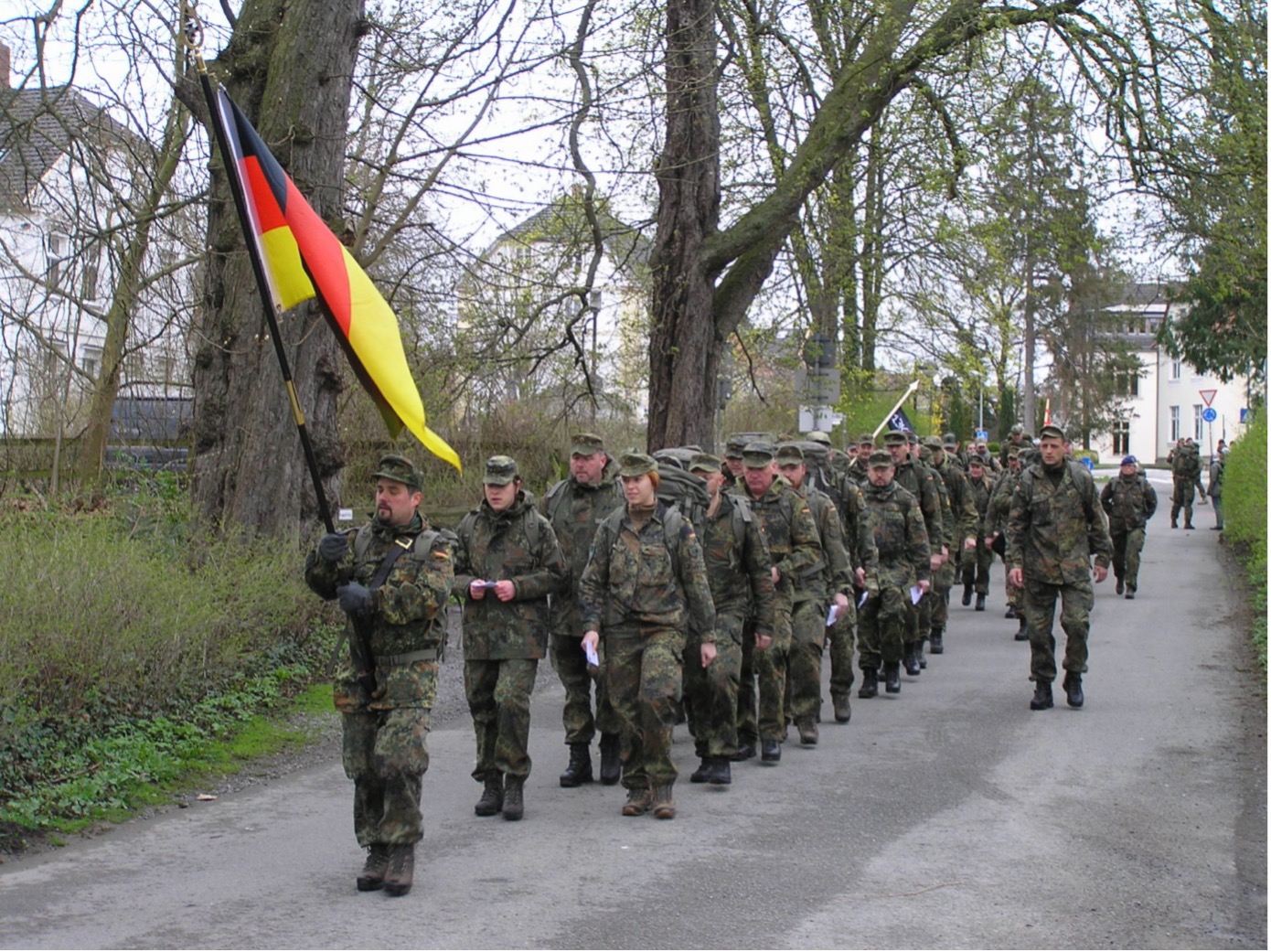 Gedenkmarsch 13K3-Marsch im Jahr 2023 am Standort Bückeburg durch Reservisten. (Foto- Reservistenverband)