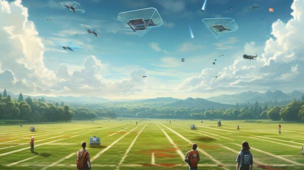 Sollen der Industrie neue Impulse geben: Idee bzw. Spielfeld für die Swarm Drone Challenge 2024. (Grafik: MBDA)