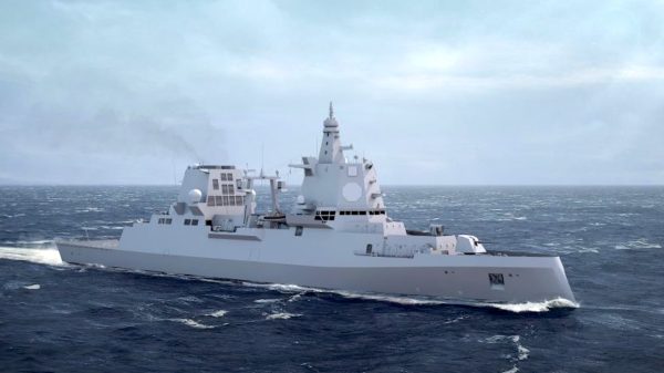 So könnte die neue Luftverteidigungsfregatte F127 der deutschen Marine einmal aussehen – Fest steht seit heute jedenfalls, dass sie das neue AEGIS Integrated Combat System als FüWES aus den USA erhalten wird.