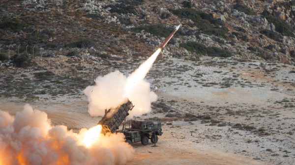 Das Flugabwehrraketensysteme Patriot beim "scharfen Schuss" auf Kreta.