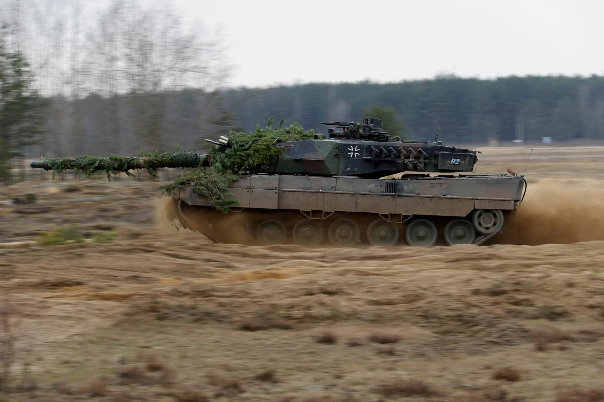 Leopard 2A6 in Rukla, Litauen zum Start der neuen eFP BG LTU Rotation.