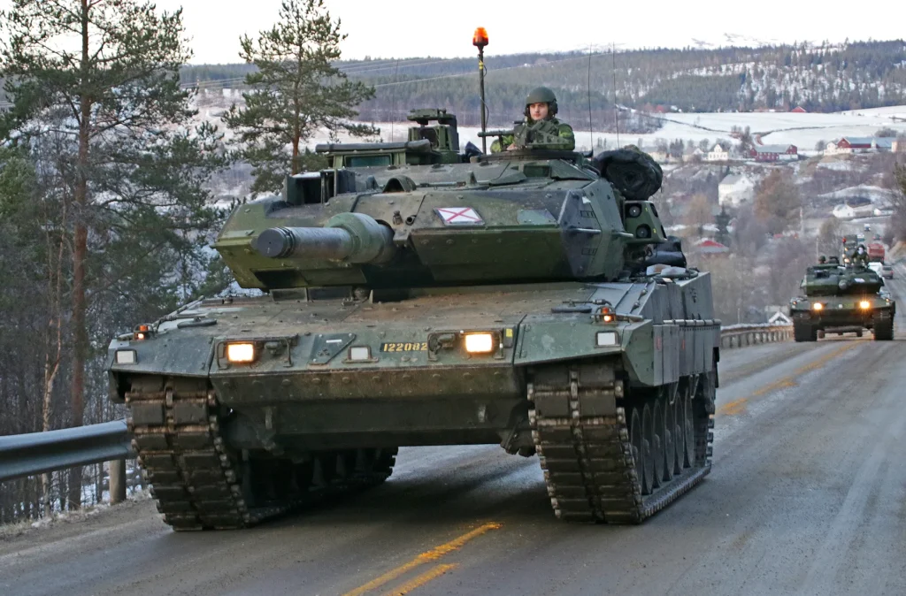 Der Stridsvagn 122, aufgenommen bei einer Nato-Übung 2018 in Norwegen.
