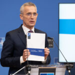 NATO-Generalsekretär Jens Stoltenberg stellte am 21. März 2023 den Jahresbericht des Bündnisses für 2022 vor.