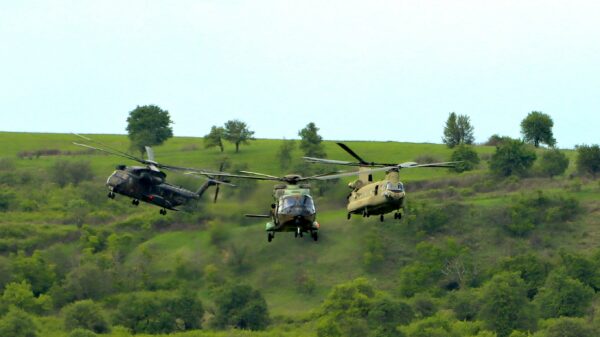 Kommen bei SWRE24 zum Einsatz: Hubschrauber der Typen Sikorsky CH-53., Airbus NH90 und Boeing CH-47 Chinook (v. l. n. r.)