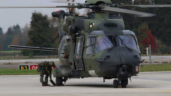 NH90-Hubschrauber bei der Übung „Timber Express2024”.