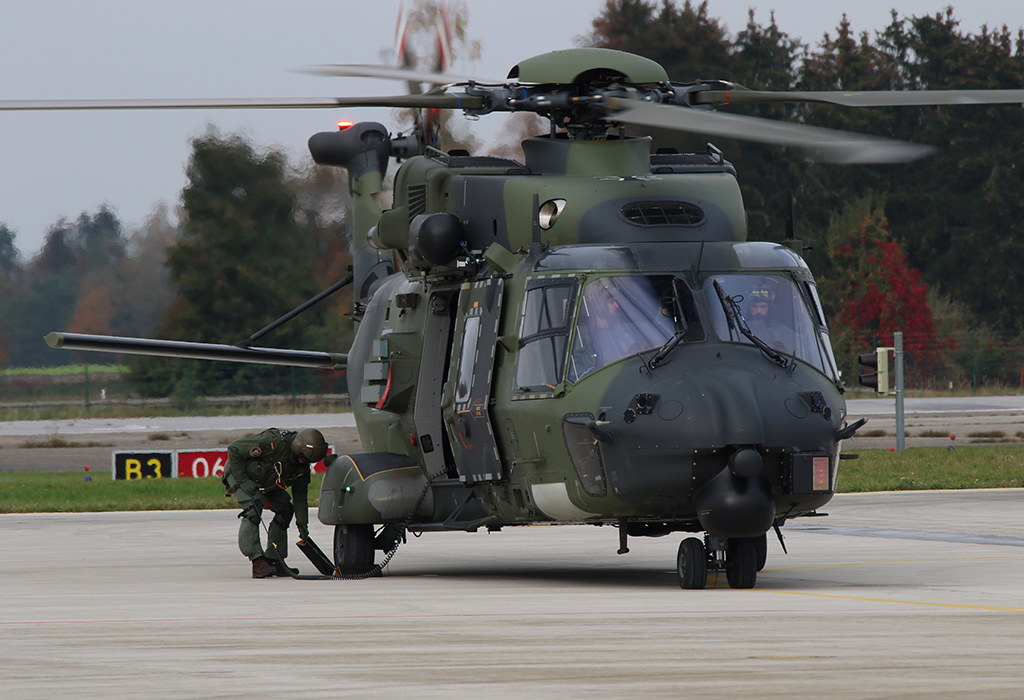 NH90-Hubschrauber bei der Übung „Timber Express2024”.