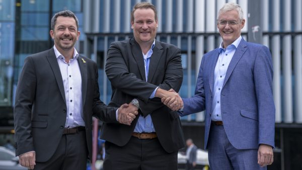 Die LOG.NET bekommt ab 2027 eine neue fachliche Leitung. V.l.n.r.: Nils Merkle, Tobias Ehlke und Ulrich Krompaß.