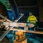 Demonstrationsaufbau des scharfen Schusses der "Kamikaze-Drohne" von STARK und TDW.