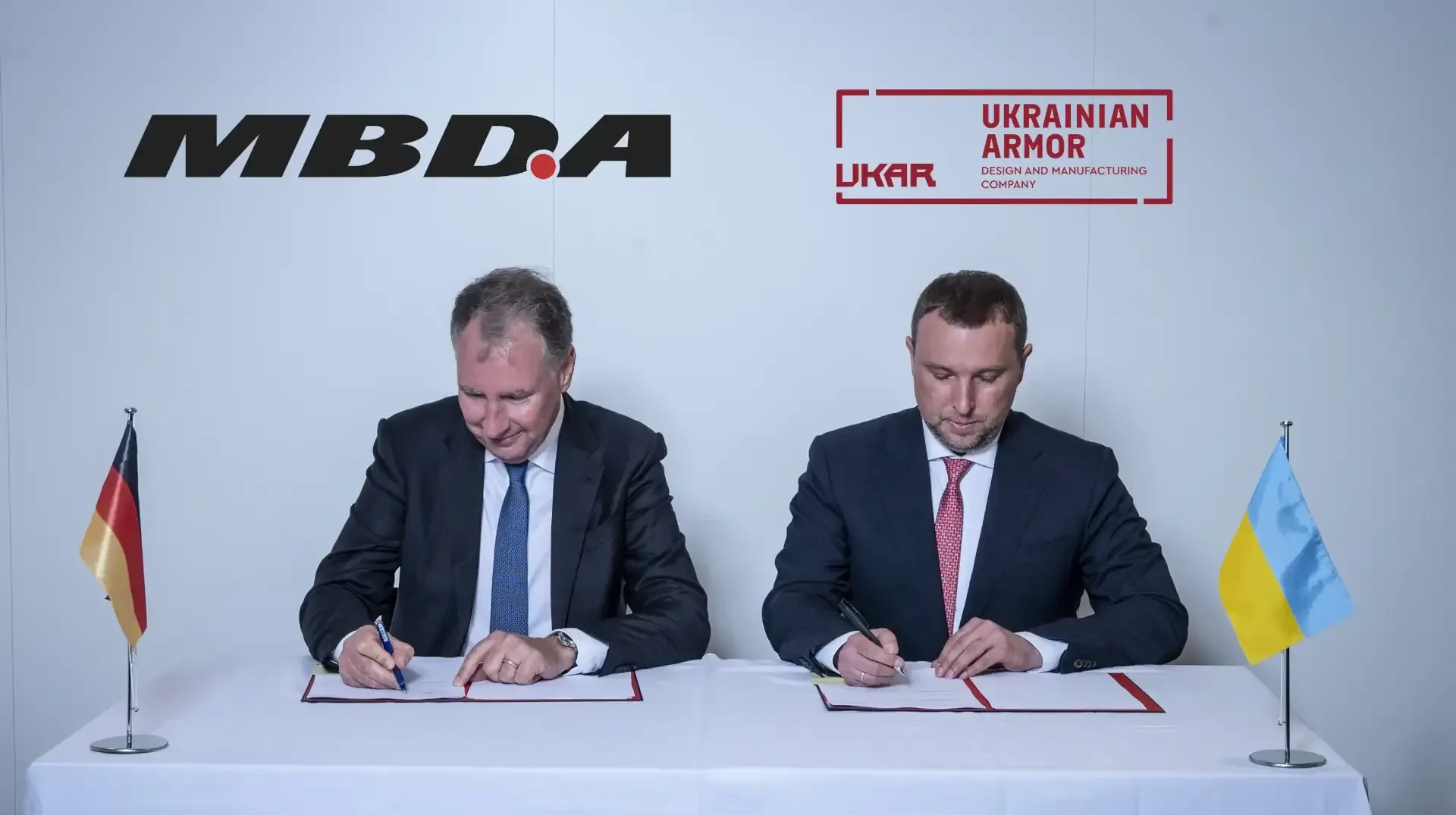 Zeichnungszeremonie in Berlin: MBDA und Ukrainian Armor wollen gemeinsame Wege gehen.