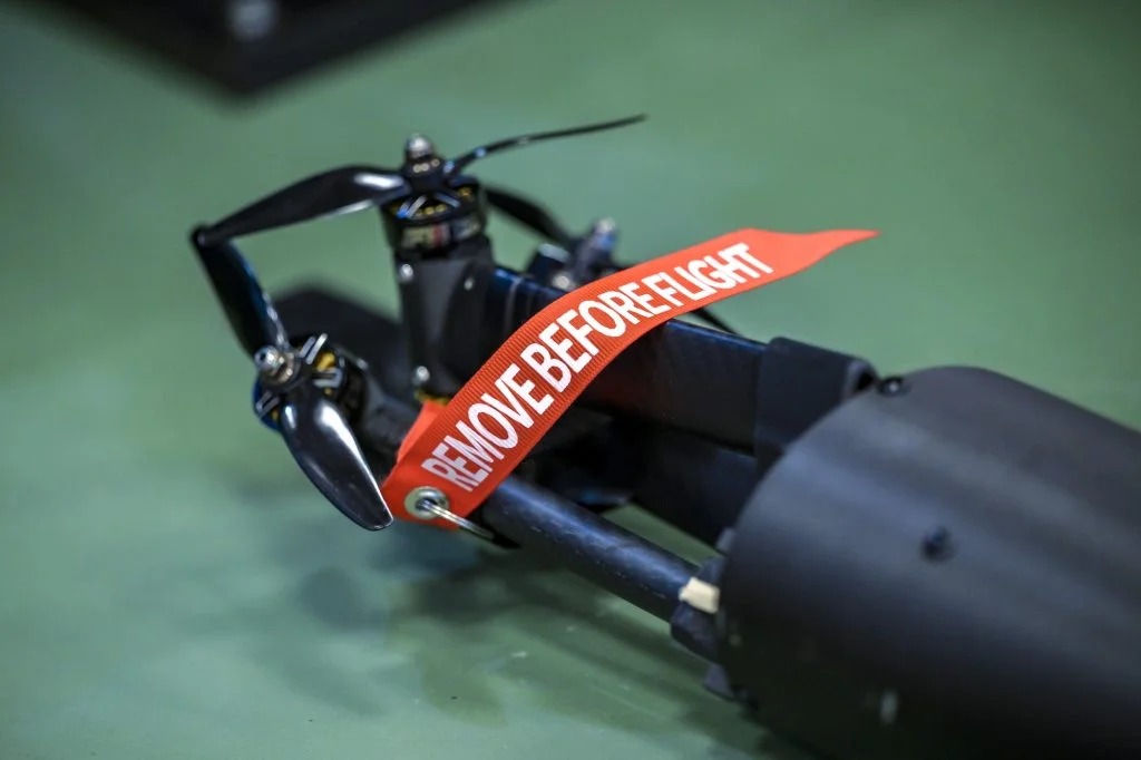 Strike – eine Interceptordrohne von Eurobotics wurde als Mock-Up auf dem GBAD-Summit ausgestellt.
