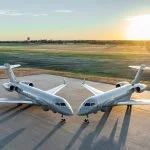 Die ersten beiden PEGASUS-Flugzeuge nach ihrer Landung in Deutschland. Foto: HENSOLDT AG