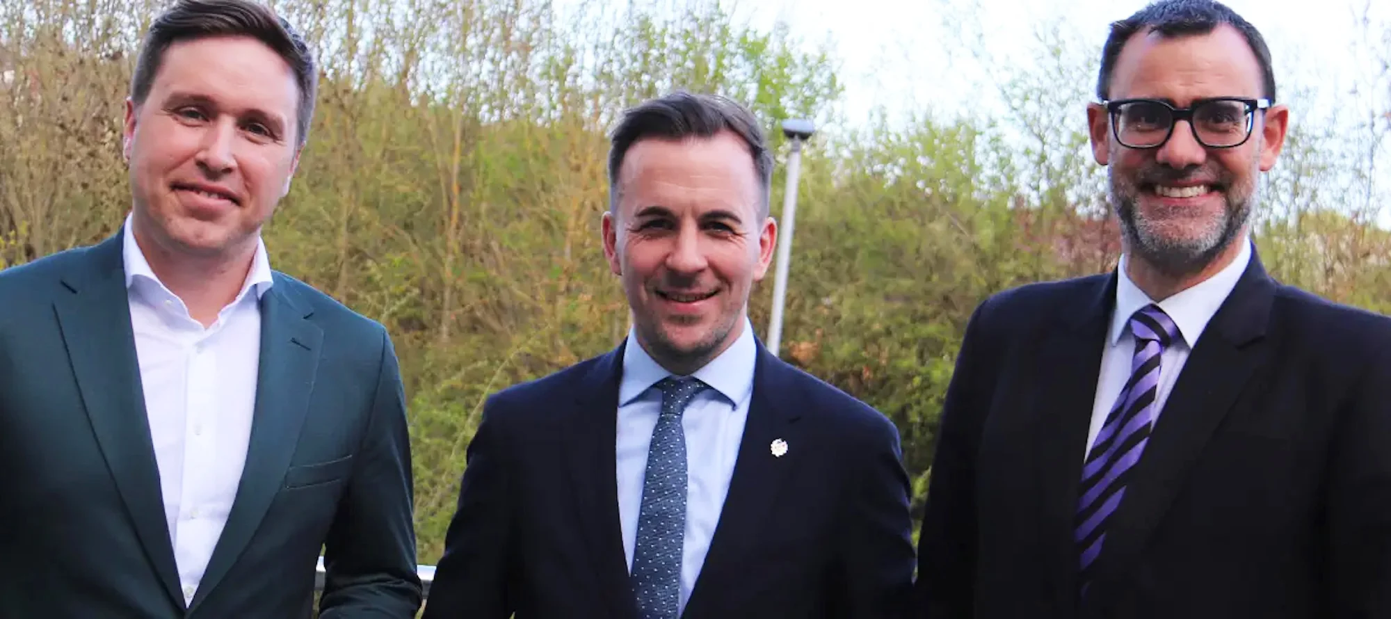 Die neue Spitze des Reservistenverbandes: Stv. Präsident Oberleutnant d.R. MdB Esra Limbacher, der neue Präsident Hauptgefreiter d.R. MdB Bastian Ernst, sowie Stv. Präsident Hauptmann d.R. MdB Ralph Edelhäußer (v.l.n.r.).