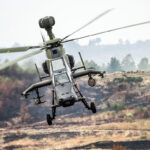 Kampfhubschrauber TIGER im Anflug an die Station„ Gefechtsschießen Operation verbundener Kräfte” im Rahmen der Informationslehrübung Landoperationen 2016 auf dem Truppenübungsplatz Munster/Bergen. Foto: Bundeswehr / Marco Dorow