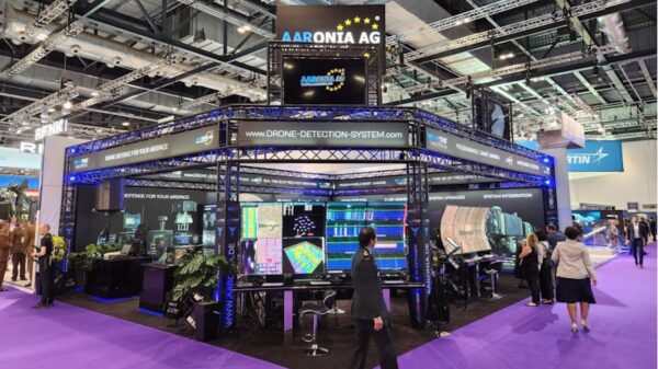 Der AARONIA Stand auf der DSEI.