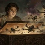KI-Gegenmaßnahmen: Die Büchse der Pandora öffnet sich. Die Entwicklung KI-gestützter Zielerfassungssysteme dürfte weit über den Ukraine-Krieg hinausgehende Konsequenzen haben. (Mark Cazalet; erstellt mit Nano Banana)
