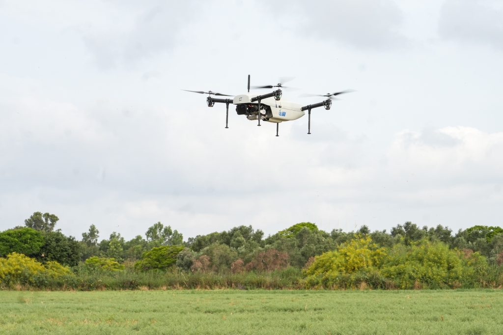 IAIs neuer, patentierter Quadcopter APUS 25.