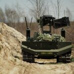 In der Ukraine eingesetzter Kampfroboter Gereon von ARX Robotics. Durch die neue strategische Partnerschaft mit Helsing soll die Intelligenz der Systeme erweitert werden.