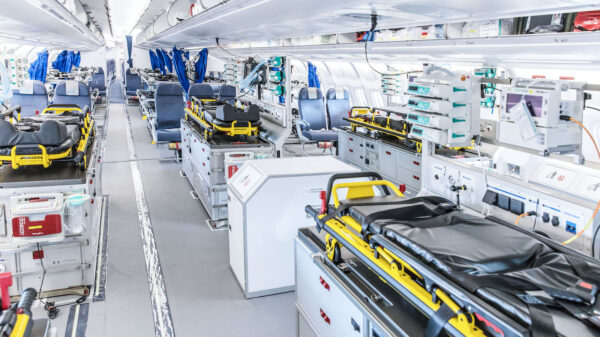 MedEvac: Fähigkeit Patientenlufttransport: Blick ins Innere des A330 Aeromedical Evacuation der Multinational MRTT Fleet.