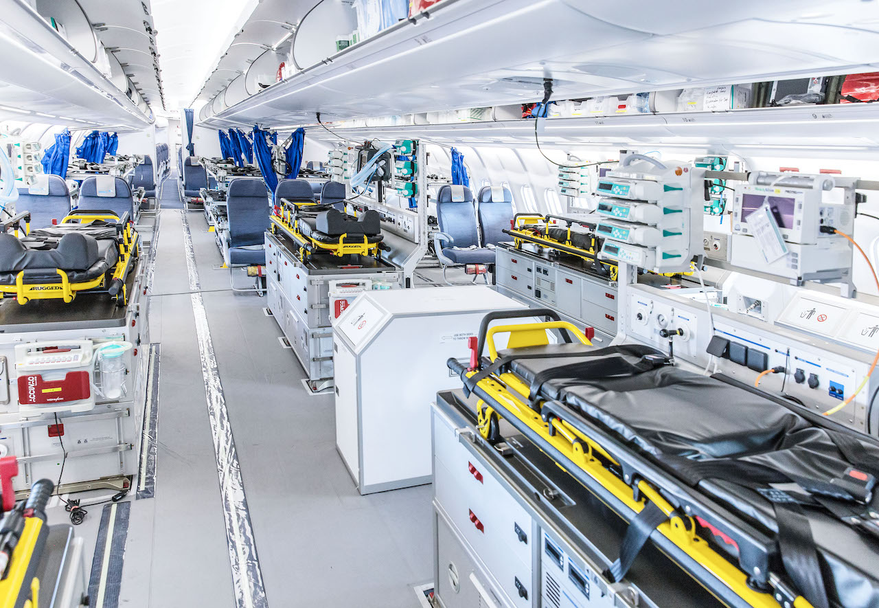 MedEvac: Fähigkeit Patientenlufttransport: Blick ins Innere des A330 Aeromedical Evacuation der Multinational MRTT Fleet.