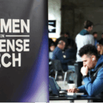 Women in Defense Tech – Aufsteller der WiDT-Initiative auf gemeinsam organisierten Hackathon des European Defense Tech Hubs in Lviv, Foto- Connor Rehn