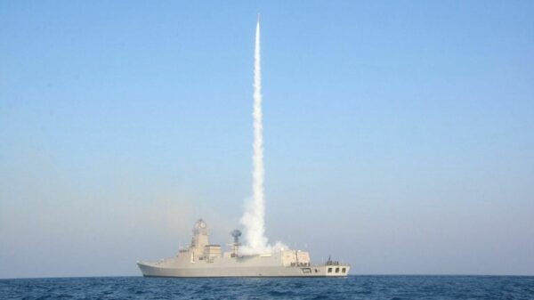 Barak MRSAM Test der indischen Marine.