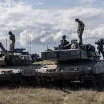 multinationale Übung: Gepanzerte Kräfte der schwedischen Streitkräfte während der Übung Aurora 23. (Foto: SWE SK)