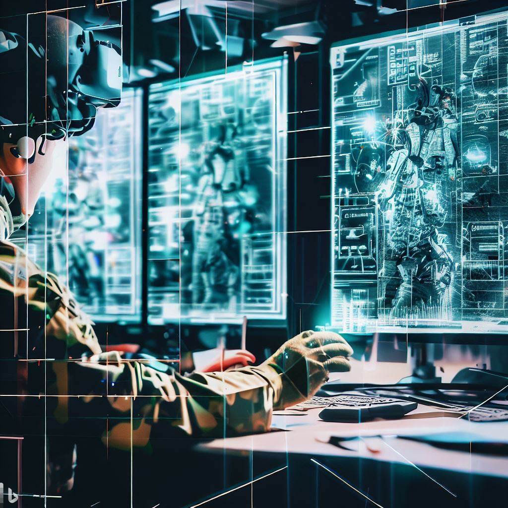 Dieses KI-generierte Bild soll einen militärischen Analysten bei der Arbeit mit KI-gestütztem OSINT zeigen. Illustration: Autorenteam