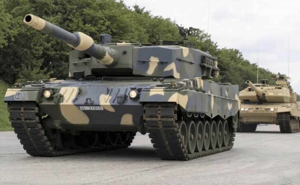 Munitionsfertigung: Ungarischer Leopard 2A4, die Munition für diesen Kampfpanzer wird in Zukunft auch aus dem Werk in Várpalota stammen.