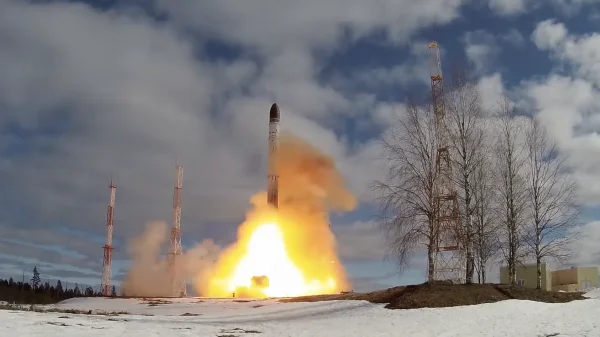 Ein kürzlich durchgeführter Test einer russischen RS-28-Sarmat-Rakete schlug fehl.