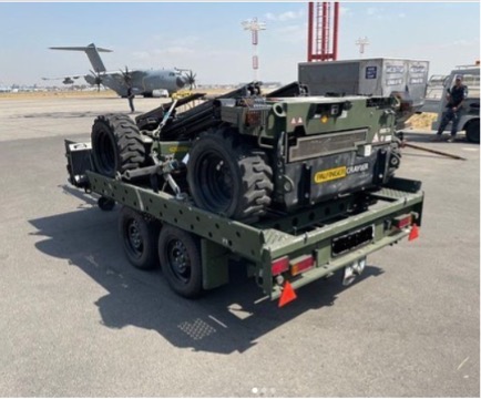FLG auf Systemanhänger am Flughafen in Taschkent.