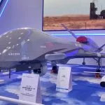 Bild einer chinesischen Drohne WJ-700 auf einer Messe im Herbst 2022, neben China und Algerien wird auch Ägypten bald zu den Nutzern gehören.