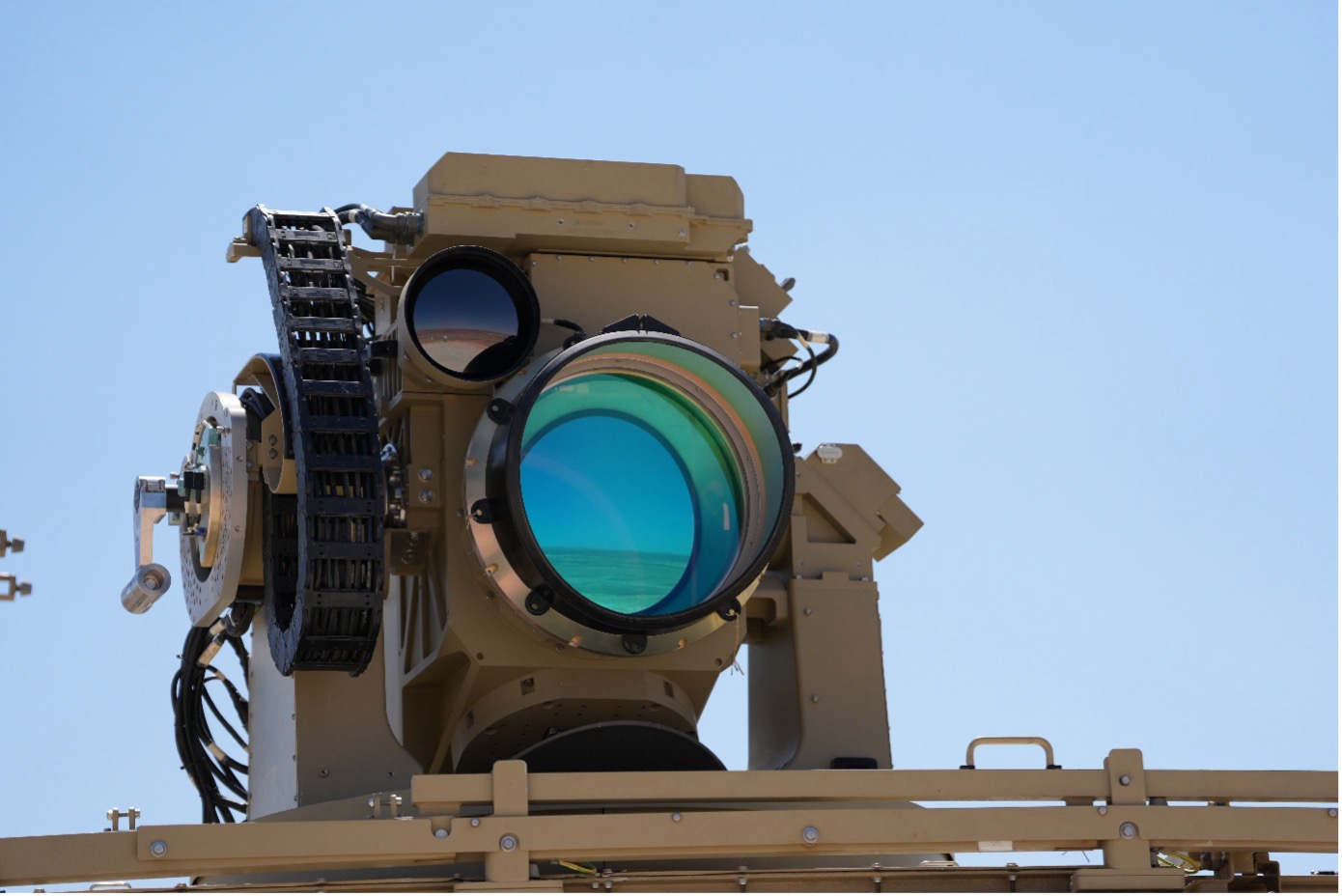IRON BEAM 450: Detailaufnahme des Laser-Effektors.