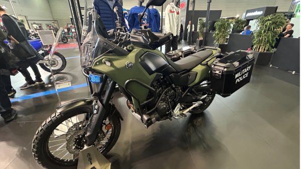 Motorräder: Die Yamaha Ténéré 700 „Feldjäger“ Baujahr 2025 am Stand des Herstellers. (Foto- AF)
