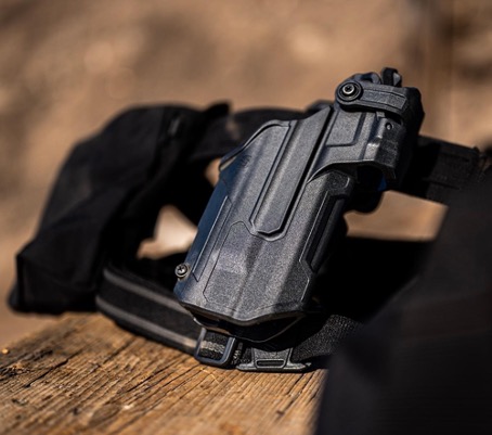 Ein Pistolenholster aus der T-Series der Marke Blackhawk, wie die belgische Bundespolizei ihn bestellt hat.