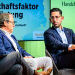 autonom: Stritten mehrfach um Grundsätzliches auf der Handelsblattkonferenz in Düsseldorf: Dr. Thomas Kauffmann, Geschäftsführer GDELS Deutschland (l.) und Marc A. Wietfeld CEO & Founder von ARX Robotics.