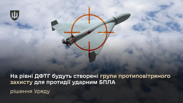 Auf der Ebene der Freiwilligenverbände der territorialer Gemeinschaften werden – zuerst als Pilotprojekt – Luftverteidigungsgruppen gebildet, um die Streitkräfte der Ukraine bei der Drohnenabwehr zu unterstützen.