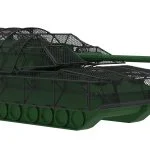 Käfigpanzerung: Drohnenkäfig für die PzH2000NL.