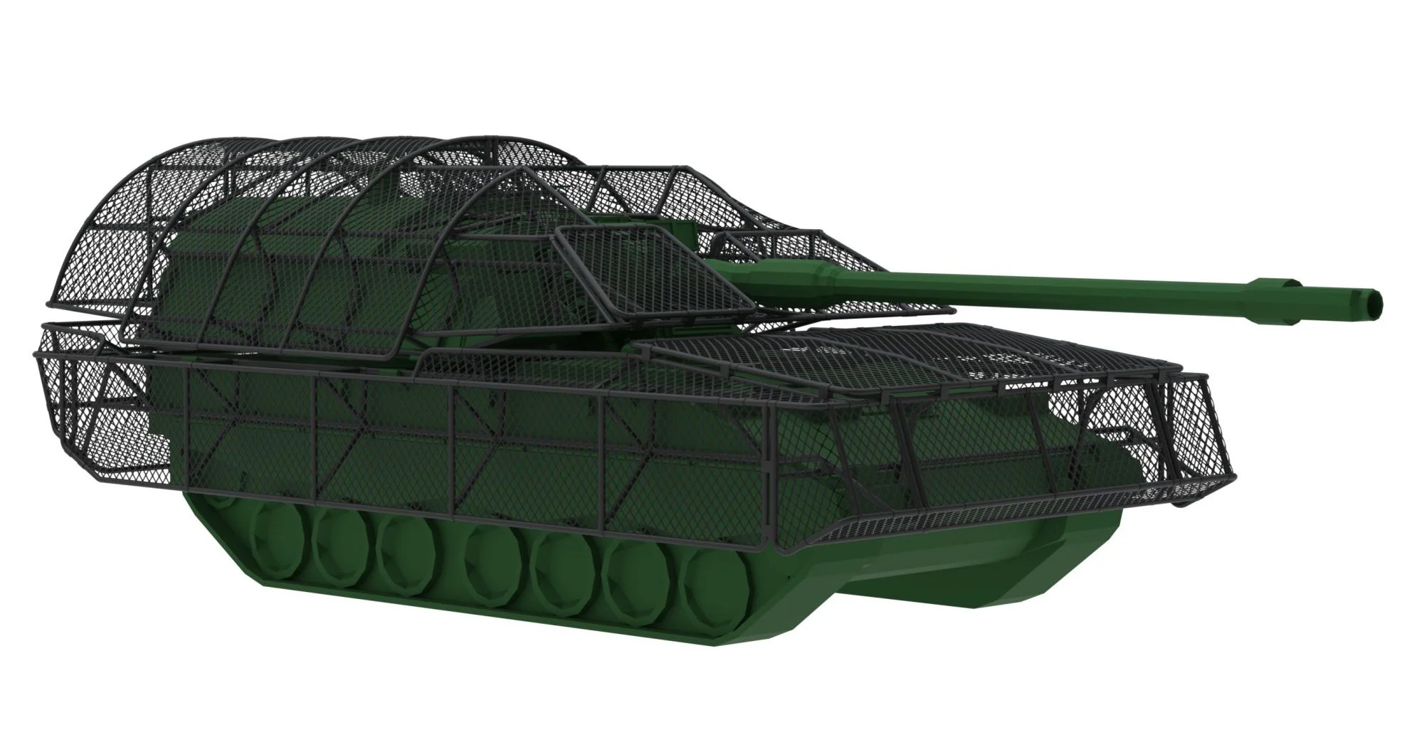 Käfigpanzerung: Drohnenkäfig für die PzH2000NL.