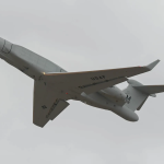 Ein EA-37B Compass Call-Flugzeug für elektronische Kriegsführung.