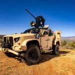 EOS Slinger Remote Weapon System auf einem JLTV während der Northrop Grumman Bushmaster Users Conference 2025. (Foto: EOS)