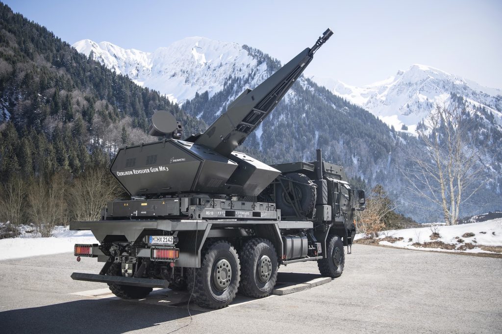 Das Skynex-Flugabwehrsystem von Rheinmetall.