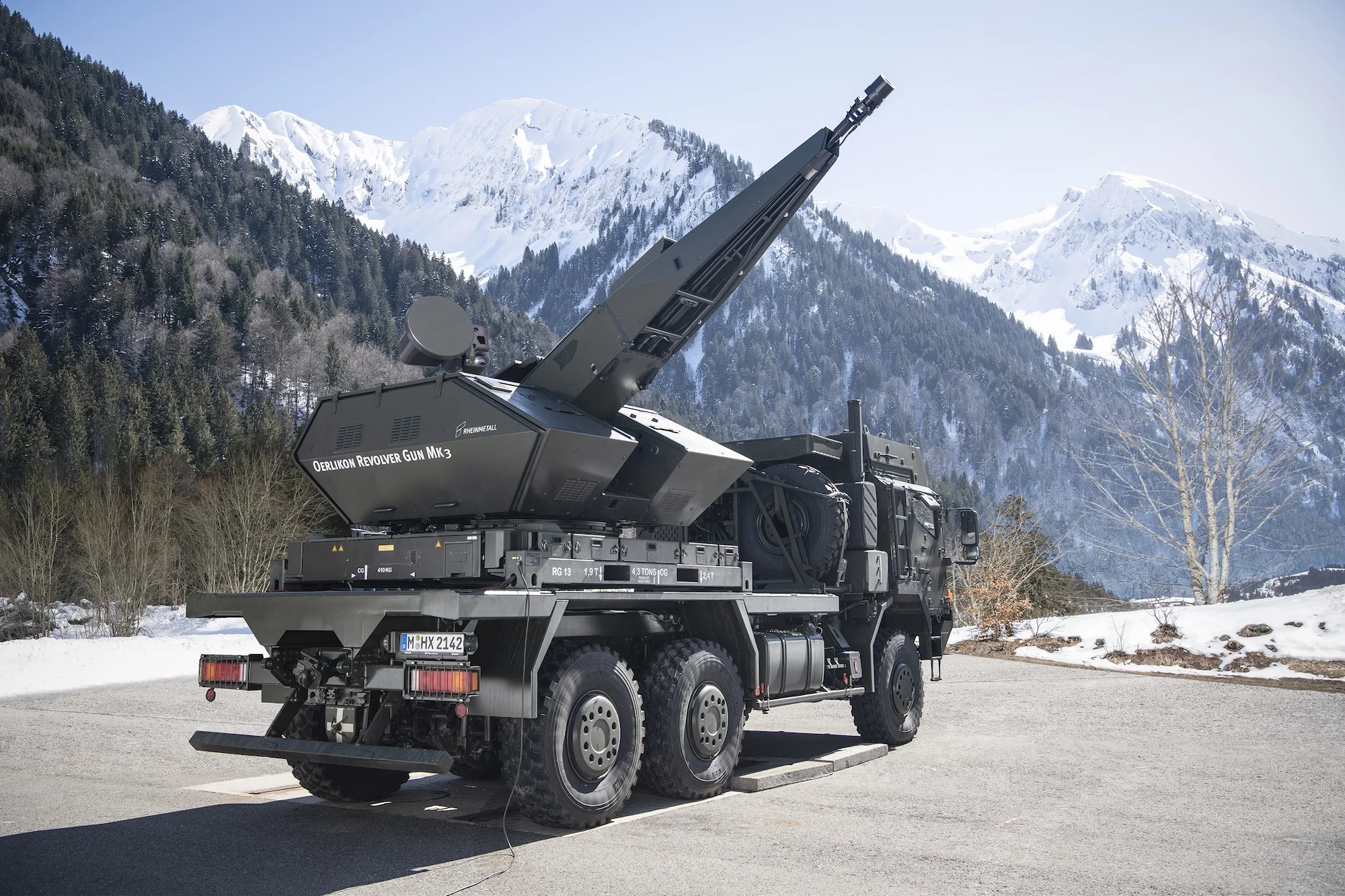 Das Skynex-Flugabwehrsystem von Rheinmetall.