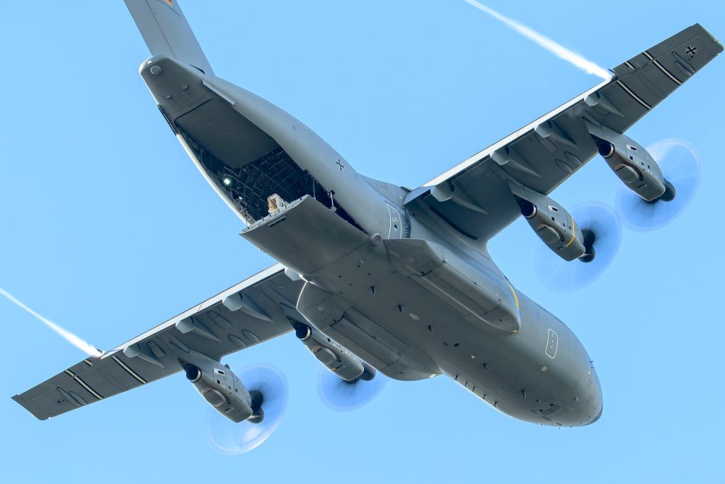 Abwurf von HADIS aus einem A400M der Bundeswehr.