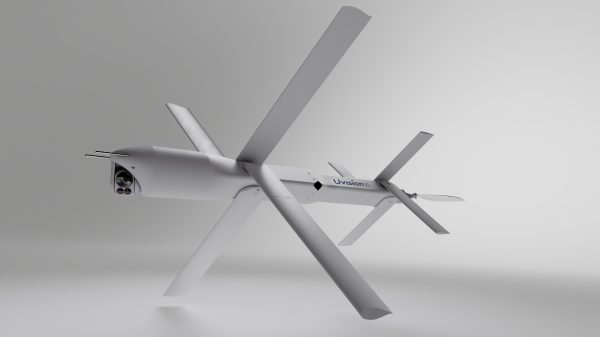Loitering Munition vom Typ HERO 120, wie sie von Rheinmetall und UVision angeboten wird.