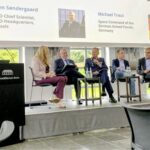 Round Table am ersten Tag der HISTELCON 2025: Kathleen Kramer (IEEE-Präsidentin), Steen Soedergaard (NATO Chief Scientist), Generalmajor Michael Traut (Weltraumkommando der Bundeswehr), Jürgen Dickmann (Mercedes Benz), Jürgen Bestle (Hensoldt), Daniel Michel Mitchell (IEEE History Committee)