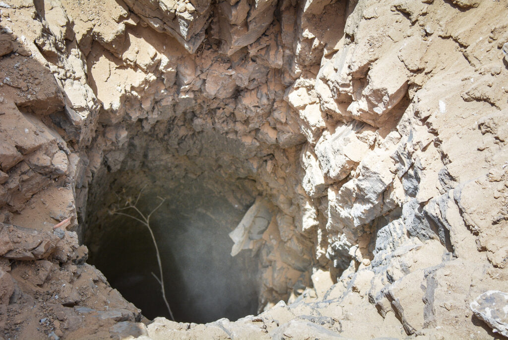 Ein von der israelischen Armee entdeckter Tunnelzugang der Hamas.