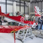 PC-7 WEPC-7-WE: Halbzeit bei der Flottenumrüstung. Blick in den Hangar.