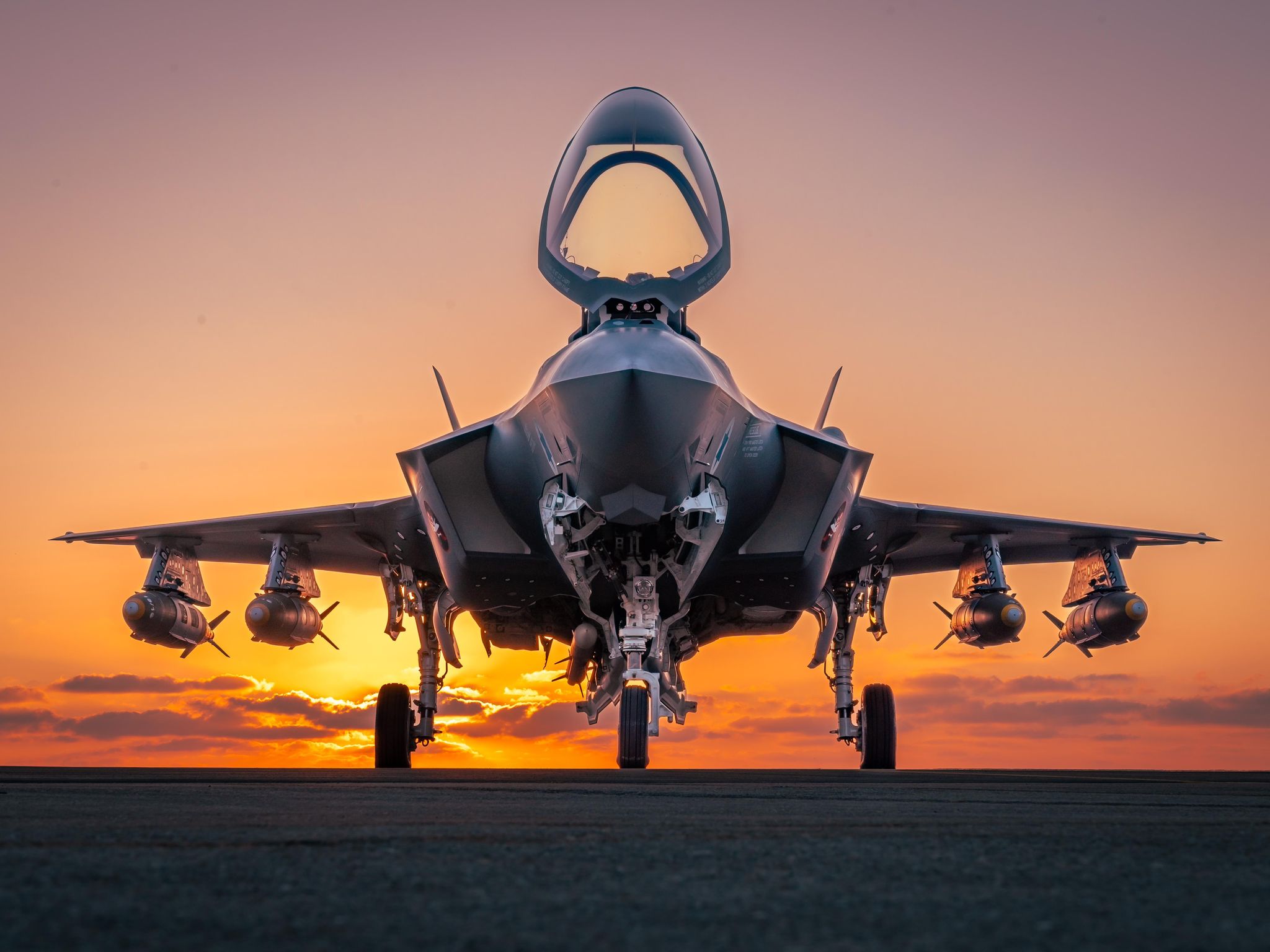 Eine F-35 der israelischen Luftwaffe mit JDAM-Bomben.